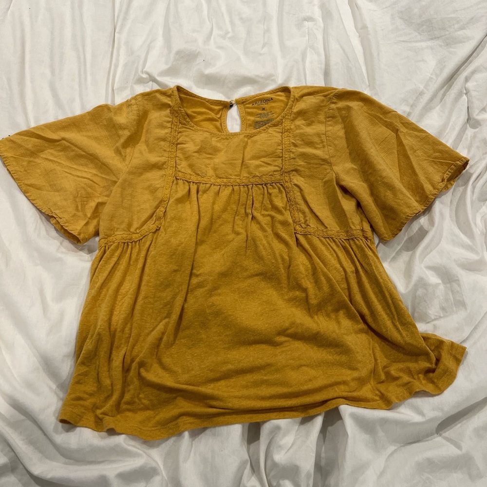 Arizona Jean CO flowy yellow blouse